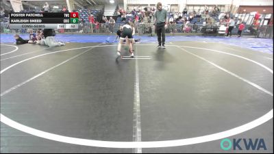 70-73 lbs Consolation - Foster Patchell, Texans Wrestling Club vs Karleigh Sneed, Chickasha Youth Wrestling