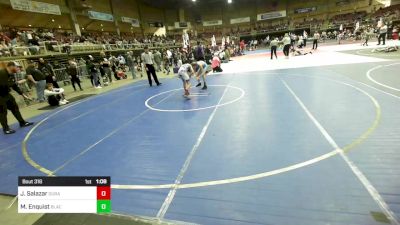 95 lbs Semifinal - Jorrdan Salazar, Duran Elite vs Mason Enquist, Black Fox Wrestling Academy