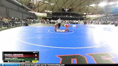 93 lbs Semifinal - Travis Cantu, Victory Wrestling-Central WA vs Micheal Cervantes, Toppenish USA Wrestling Club