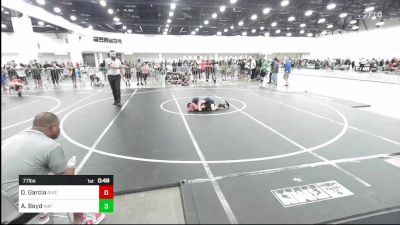 77 lbs Consi Of 8 #2 - Oliver Garcia, Riverside Rascals vs Alex Boyd, Mat Demon WC