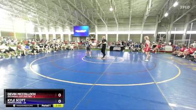 190 lbs Quarterfinals (8 Team) - Devin McColloch, Oklahoma Outlaws Red vs Kyle Scott, Pennsylvania