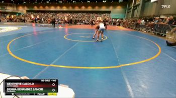 100 lbs Quarterfinal - Genevieve Cacoilo, Silver Creek vs Sienna Benavidez Sanchez, Caldwell