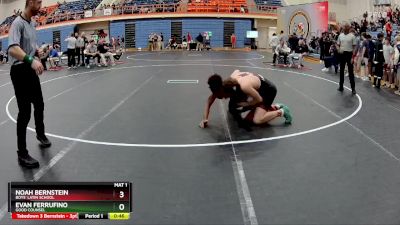 157 lbs Cons. Round 3 - Evan Ferrufino, Good Counsel vs Noah Bernstein, Boys` Latin School