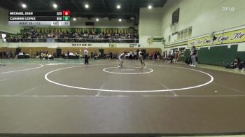 113 lbs Champ. Round 1 - Michael Juan, Citrus Valley vs Carmine Lopez, Nuview Bridge