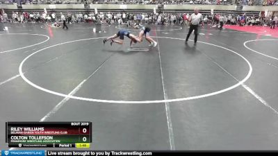 160 lbs Champ. Round 1 - Colton Tollefson, Fennimore Wrestling Association vs Riley Williams, Delavan-Darien Youth Wrestling Club