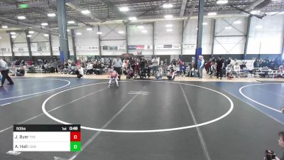 50 lbs Rr Rnd 2 - Jacob Byer, The Rock Of Redmond vs Austin Hall, Legacy Elite