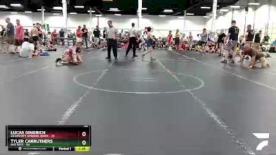 92 lbs Round 6 (8 Team) - Lucas Gingrich, U2 Upstate Uprising White vs Tyler Carruthers, Mat Rats