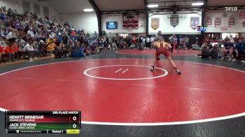 150 lbs 3rd Place Match - Hewitt Brinegar, Prairie City Monroe vs Jack Stevens, Clear Creek-Amana