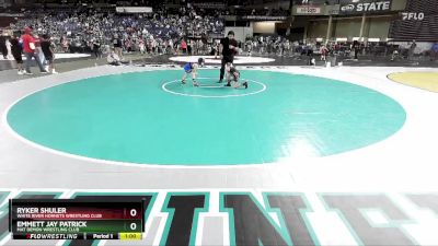 53 lbs Cons. Round 4 - Emmett Jay Patrick, Mat Demon Wrestling Club vs Ryker Shuler, White River Hornets Wrestling Club