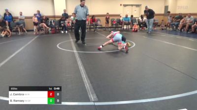 65 lbs Rr Rnd 1 - John Cambra, K4 Mat Assassins Black vs Brooks Ramsey, K4 Graham Future Falcons