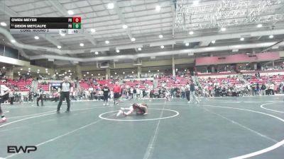 64 lbs Cons. Round 3 - Deion Metcalfe, Maize vs Owen Meyer, Mile High