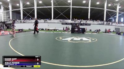 108 lbs Round 2 (8 Team) - Kassie Sapp, Michigan vs Scelia Maneze, North Dakota