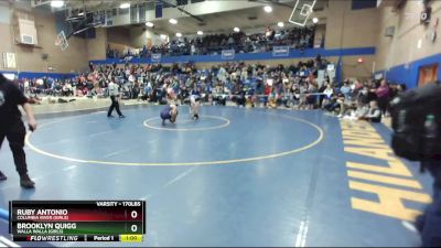 170lbs Cons. Round 2 - Brooklyn Quigg, Walla Walla (Girls) vs Ruby Antonio, Columbia River (Girls)