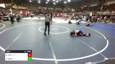 90 lbs Consolation - Nakoah Lehi, Hidden Springs Wolves vs Jacob Solley, Pikes Peak Warriors