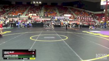 4A 126 lbs Quarterfinal - Karson Kahler, Meriden-Jefferson West vs Adam Bilby, Rose Hill