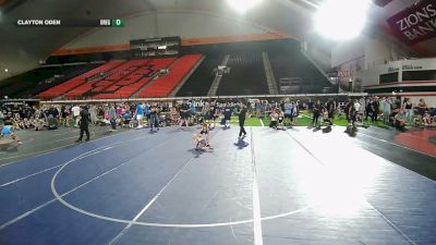 56 lbs Champ. Round 1 - Waylon Reid, Idaho vs Clayton Oden, Oregon