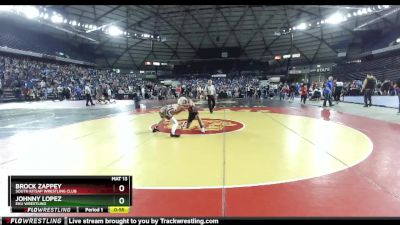 98 lbs Champ. Round 1 - Johnny Lopez, EKU Wrestling vs Brock Zappey, South Kitsap Wrestling Club