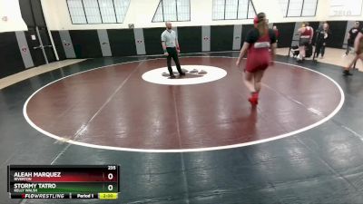 235 lbs Quarterfinal - Stormy Tatro, Kelly Walsh vs Aleah Marquez, Riverton