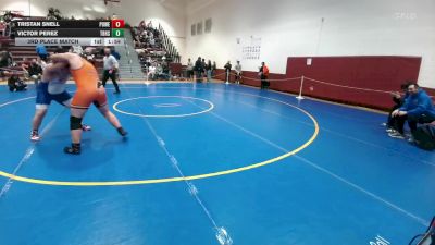 215 lbs 3rd Place Match - Tristan Snell, Powell vs Victor Perez, Thunder Basin