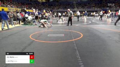 90 lbs Round Of 32 - Beau Wells, Northern Tioga vs Hunter Fry, Cocalico