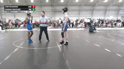 120 lbs Round 7 (8 Team) - Hassan Crutcher, West Geauga Wolverines vs Cain Mlinarsik, Xtreme Team