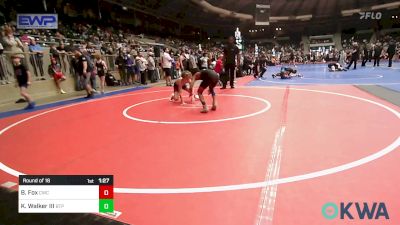 80 lbs Round Of 16 - Baze Fox, Cowboy Wrestling Club vs Kirk Walker III, Tulsa Blue T Panthers