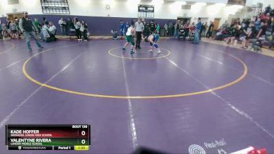 126 lbs Quarterfinal - Valentyne Rivera, Lander Middle School vs Kade Hoffer, Shoshoni Junior High School