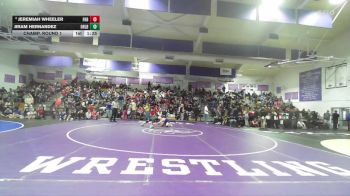 Boys 159 lbs Champ. Round 1 - Jiram Hernandez, Orland Boys vs Jeremiah Wheeler, Foothill Boys