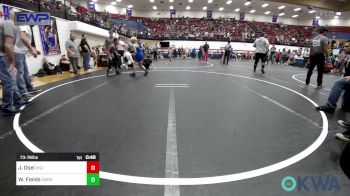 73-76 lbs Rr Rnd 3 - JZ Osei, OKC Saints Wrestling vs Waylon Fields, Harrah Little League Wrestling