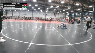 130 lbs Round 1 - 9:00am Friday - Brayden Staggs, Team Michigan vs Aiden Schmeding, All I See Is Gold