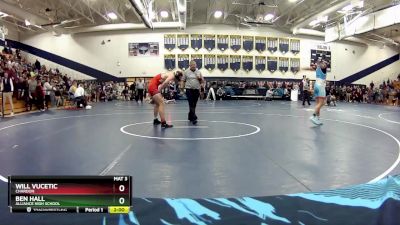 175 lbs Champ. Round 2 - Will Vucetic, Chardon vs Ben Hall, Alliance High School