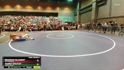 120 lbs Cons. Round 6 - Morris Wolfley, Moapa Valley vs Brandon Hillegeist, Mc Kinleyville