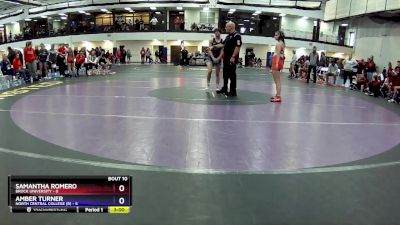 110 lbs Round 2 (16 Team) - Samantha Romero, Brock University vs Amber Turner, North Central College (B)