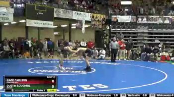 126 lbs Champ. Round 1 - Dustin Loughrie, Haven vs Gage Carlson, Minneapolis