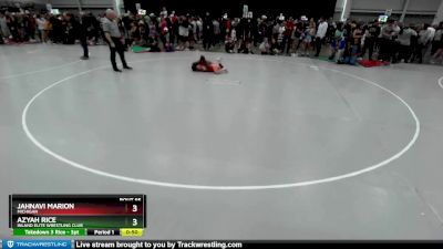 90 lbs Quarterfinal - Azyah Rice, Inland Elite Wrestling Club vs Jahnavi Marion, Michigan