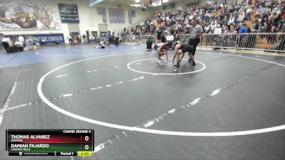 132 lbs Champ. Round 3 - Damian Fajardo, Laguna Hills vs Thomas Alvarez, Mayfair