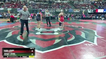 G - 165 lbs Cons. Round 2 - Kara Jones, Conrad (Girls) vs Kinsey Ward, Columbia Falls (Girls)