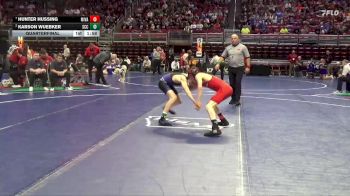 1A-106 lbs Quarterfinal - Hunter Hussing, Missouri Valley vs Karson Wuebker, South Central Calhoun