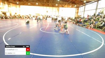 140 lbs Quarterfinal - Jarrett Crawford, Wagoner Takedown Club vs Gavin Leyba, Division Bell Wrestling
