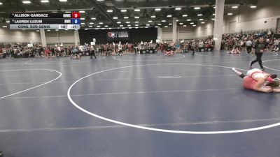 155 lbs Cons. Sub-semis - Lauren Luzum, Northeast Iowa Wrestling Club vs Allison Garbacz, New Wave Wrestling Club