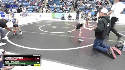 52 lbs Round 5 - Watson Martinez, Clearwater Youth vs Jett Houlden, Team Haysville Wrestling Club