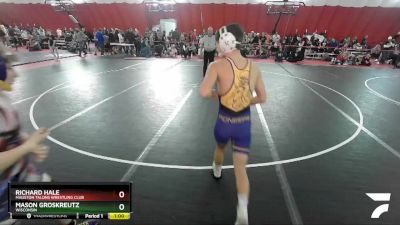 130 lbs Quarterfinal - Richard Hale, Mauston Talons Wrestling Club vs Mason Groskreutz, Wisconsin