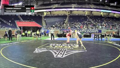 Girls-170 lbs Cons. Round 3 - London Crossley, Whittemore-Prescott Hs Girls vs Olivia Kemp, Airport Hs (Carleton) Girls