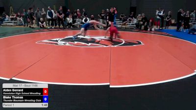 138 lbs Cons. Sub-quarters - Aiden Gerrard, Hermiston High School Wrestling vs Blake Thomas, Thunder Mountain Wrestling Club