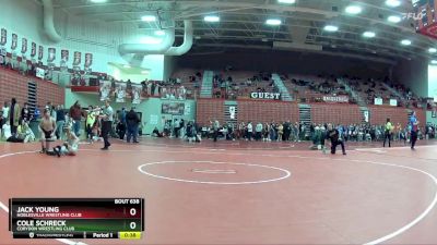 100 lbs Cons. Round 2 - Jack Young, Noblesville Wrestling Club vs Cole Schreck, Corydon Wrestling Club