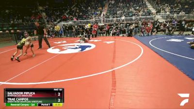 53 lbs Cons. Round 3 - Trae Campos, Green River Grapplers Wrestling vs Salvador Piplica, Riverton USA Wrestling