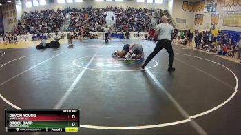 215 lbs Champ. Round 1 - DEVON YOUNG, North Port H.S. vs Brock Barr, George Jenkins