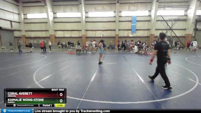 140 lbs 2nd Place Match - Coral Averett, Oregon vs Kaimalie Wong-Stone, Hawaii