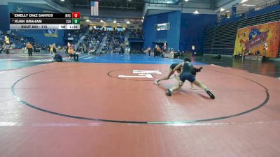 115 lbs Quarterfinal - Emelly Diaz Santos, Morris Hills vs Xuan Graham, Southern Lehigh