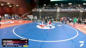 84 lbs Quarterfinal - Kye Stewart, Powell Wrestling Club vs Jett Johnson, Green River Grapplers Wrestling